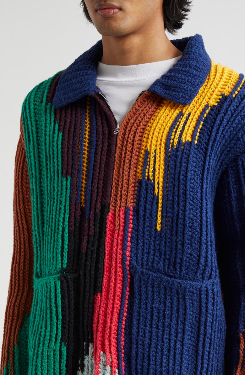 The Elder Statesman Acid Cotton Crochet Jacket, Alternate, color,