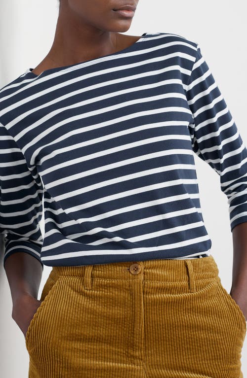 Seasalt Cornwall Sailor Stripe Organic Cotton Top In Multi
