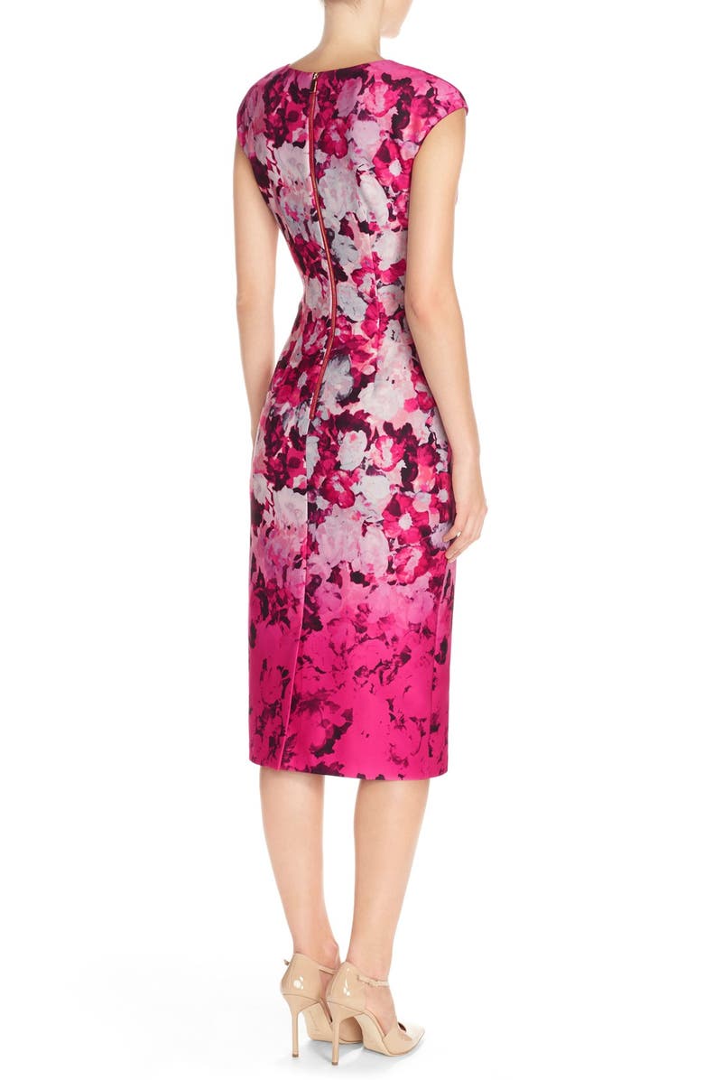 Vince Camuto Floral Scuba Midi Dress, Alternate, color, 