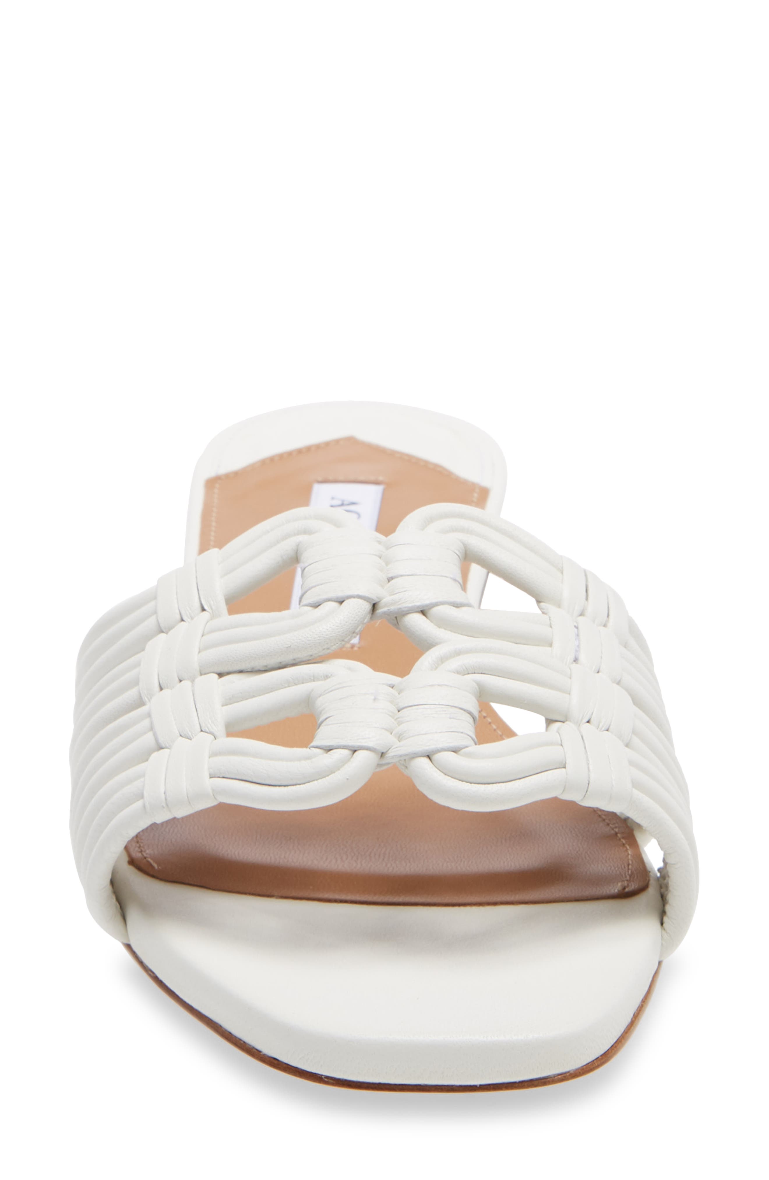 Aquazzura Noah Woven Slide Sandal, Alternate, color, 