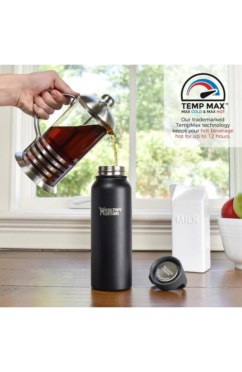 Healthy Human The Stein Water Bottle 40 oz, Alternate, color, Red Hot