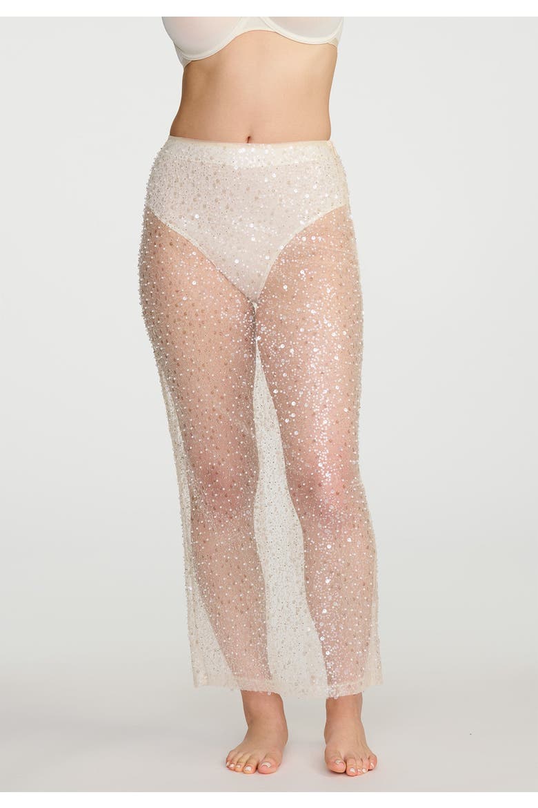 The Long Skirt- Sequin, Alternate, color, PEARL