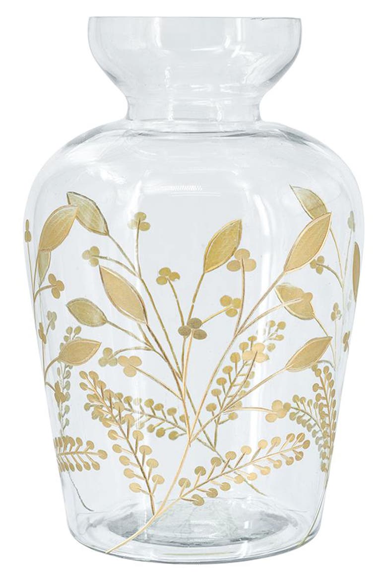 Curved Glass Accent Vase, Main, color, CLEAR