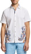 Robert Graham Paisley Short Sleeve Cotton Button-Up Shirt