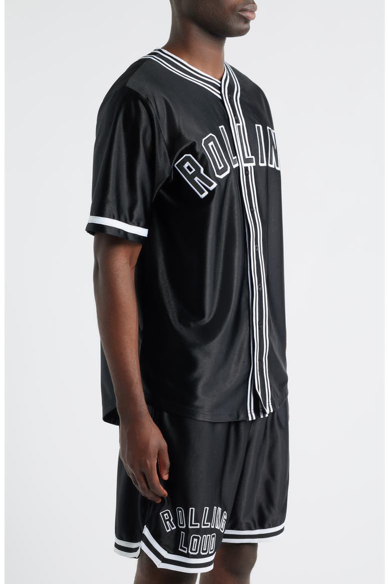 Loud Forever Baseball Jersey, Alternate, color, BLACK
