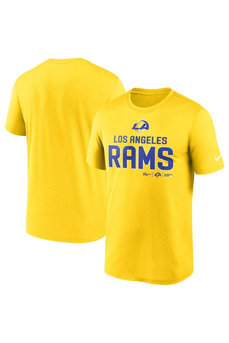 Men's Nike Gold Los Angeles Rams Legend Community Performance T-Shirt, Main, color, Gold