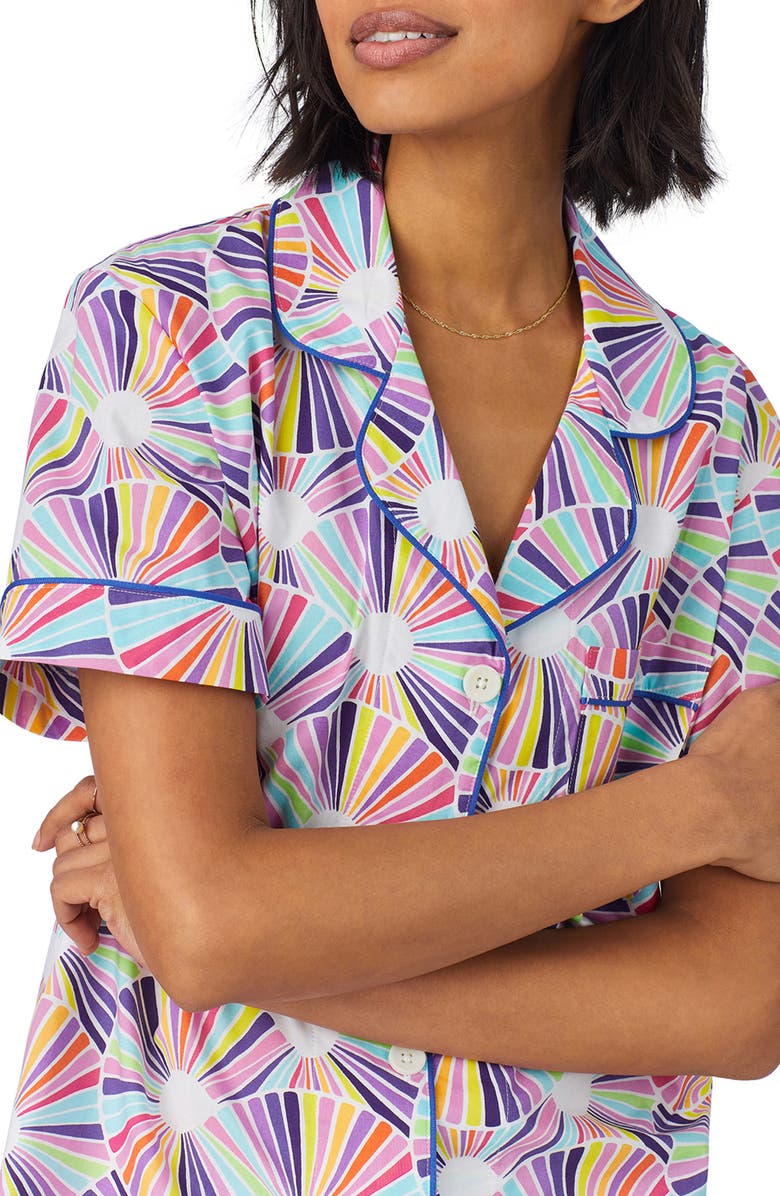 BedHead Pajamas x Trina Turk Print Poplin Short Pajamas, Alternate, color, 