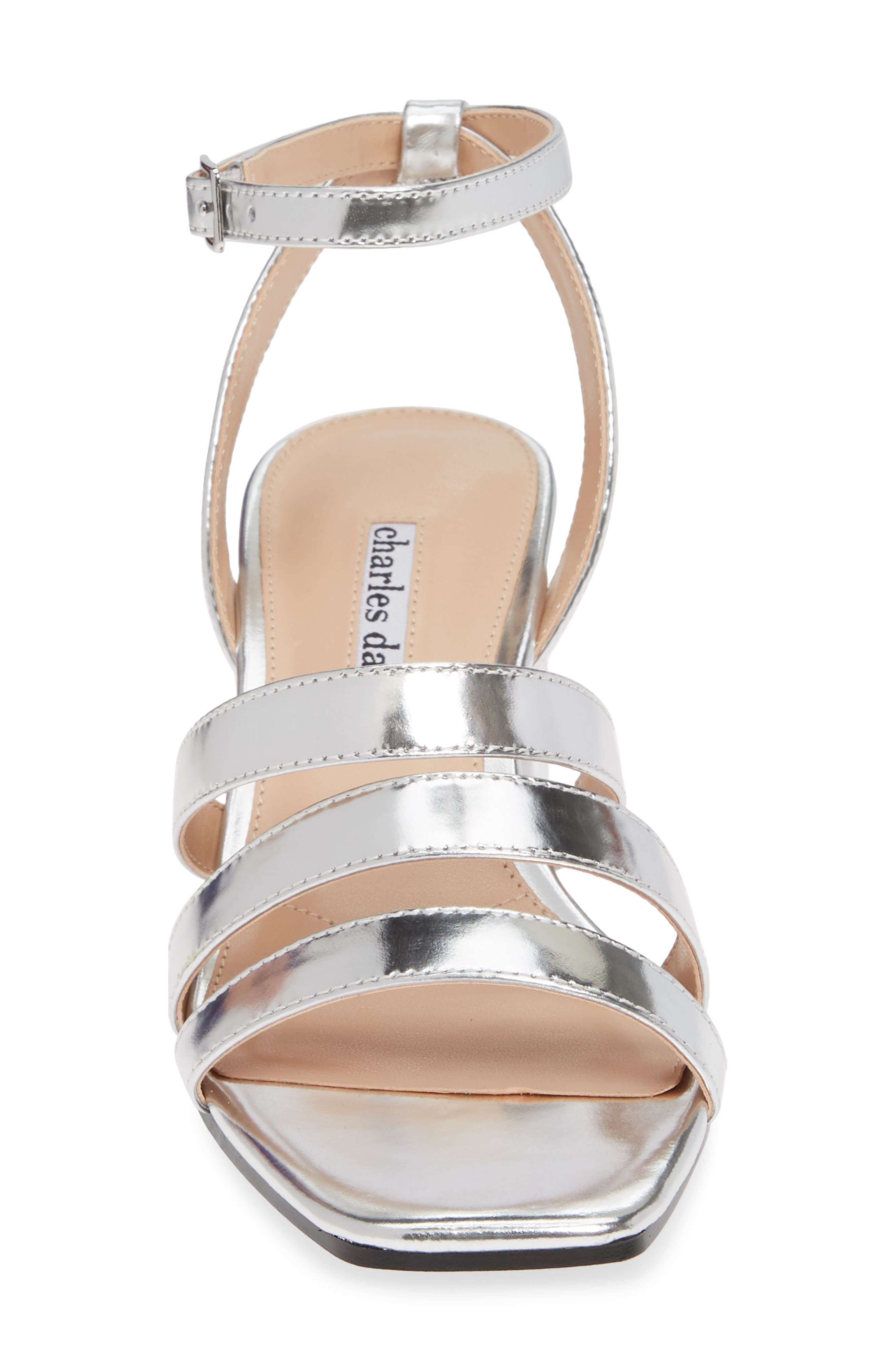 Crispin Ankle Strap Sandal, Alternate, color, SILVER LEATHER