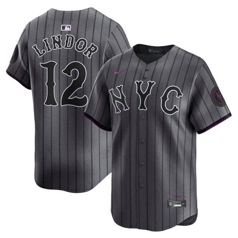 Men's Nike Francisco Lindor Gray New York Mets City Connect Limited Jersey