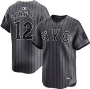 Nike Men's Nike Francisco Lindor Gray New York Mets City Connect Limited Jersey