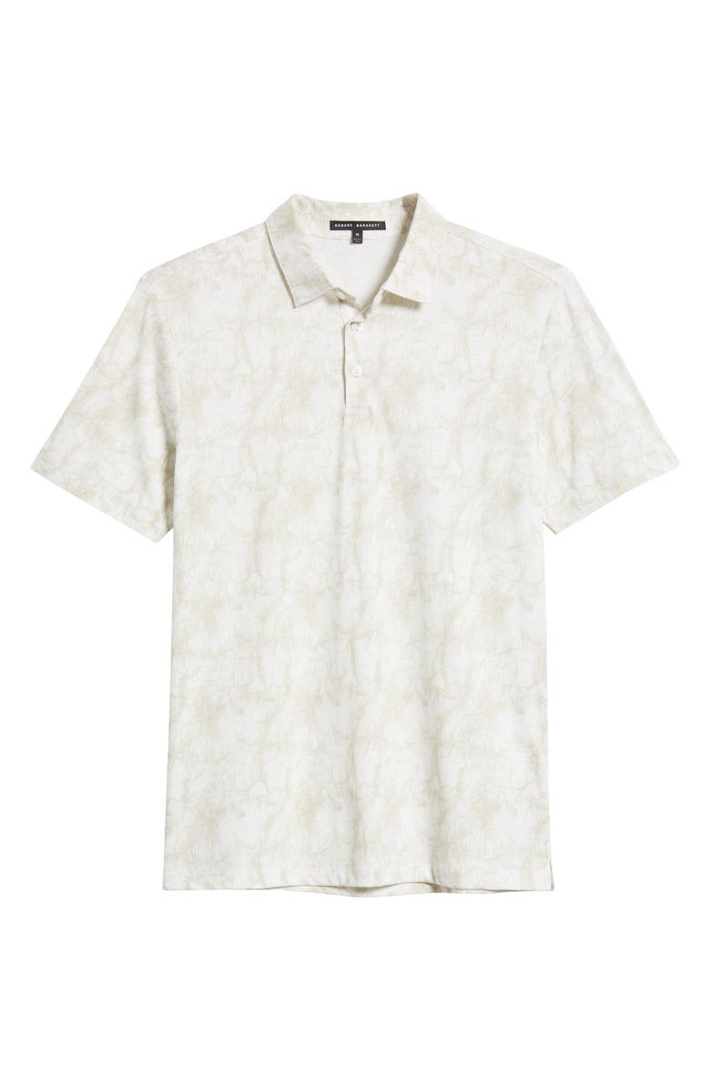 Robert Barakett Marzipan Leaf Print Cotton Polo, Alternate, color,