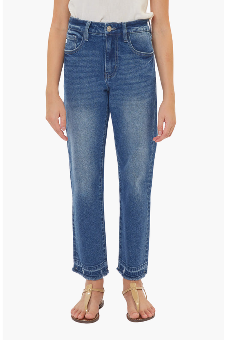 Royal High Rise Mini Straight Leg Jeans, Main, color, Medium Wash