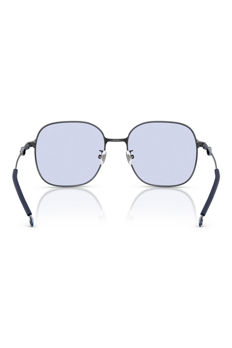 55mm Square Sunglasses, Alternate, color, BRUSHED ANTIQUE BLUE / BLUE