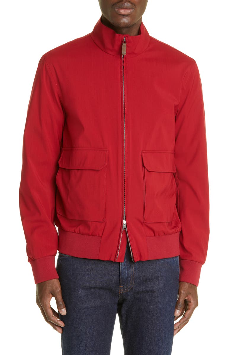 Herno Loro Piana Rain System<sup>®</sup> Water Repellent Bomber Jacket, Main, color, 