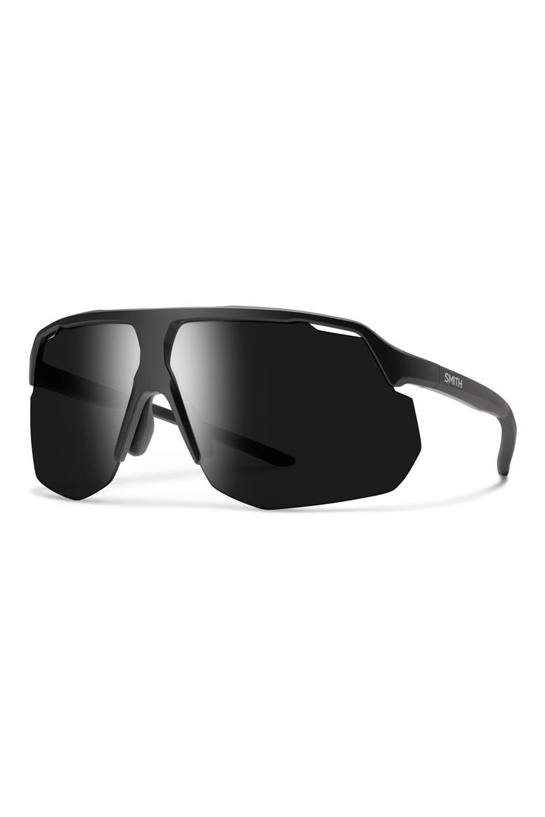 Motive 74mm ChromaPop™ Polarized Shield Sunglasses, Alternate, color, MATTE BLACK / CHROMAPOP BLACK