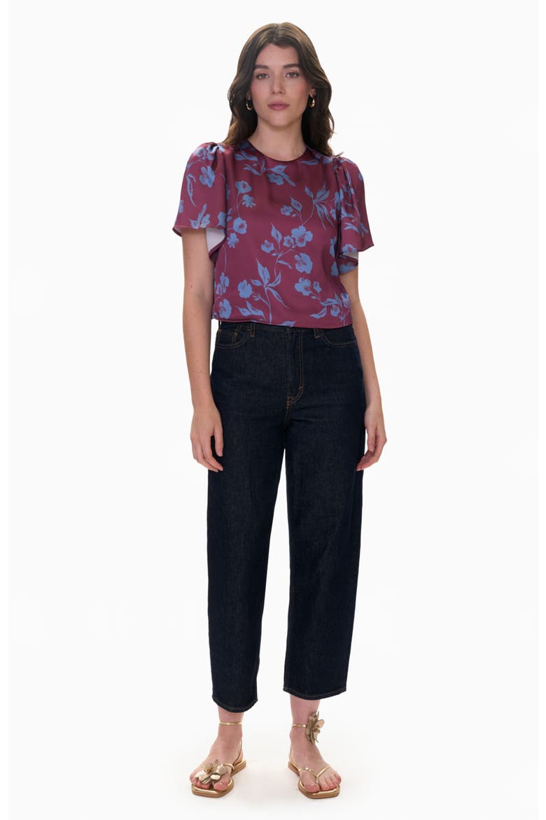 Vivian Tie Top, Main, color, Plum/ Cornflower Multi