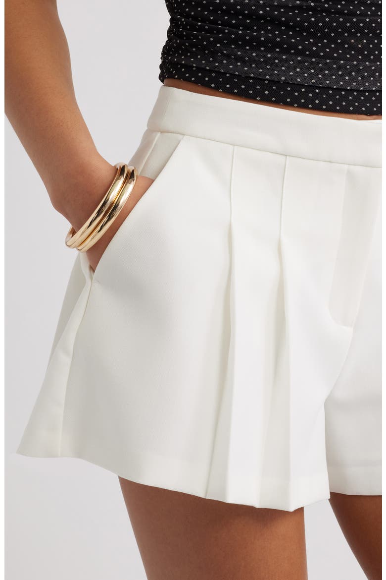 The Icon Pleated Shorts, Alternate, color, IVORY
