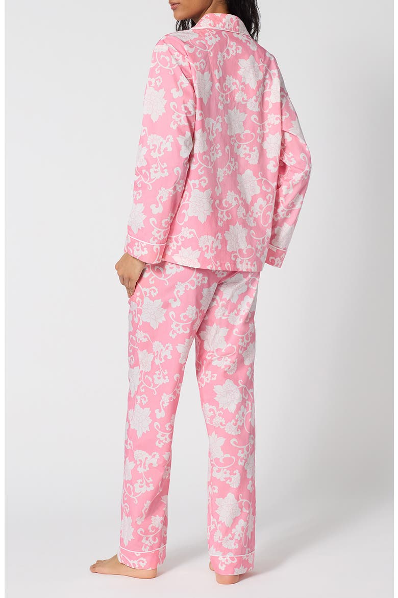 Striped Cotton Pajamas, Alternate, color, DYNASTY PINK