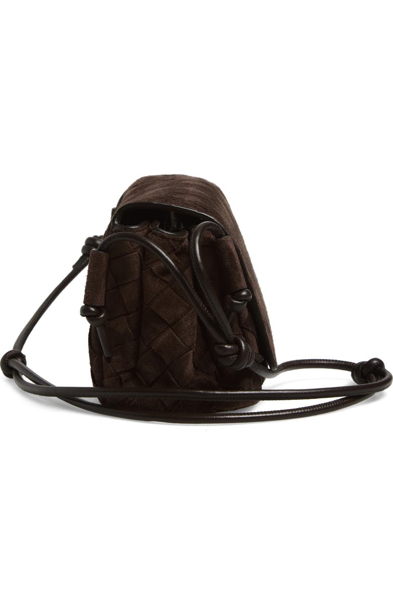 Bottega Veneta Notturno Intrecciato Suede Crossbody, Alternate, color, 2132 Fondant-Gold