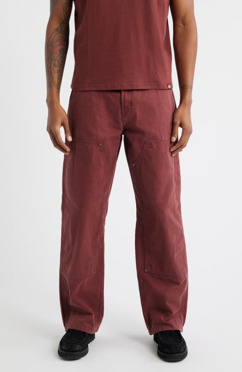 Dickies Double Knee Cotton Canvas Carpenter Pants In Brown