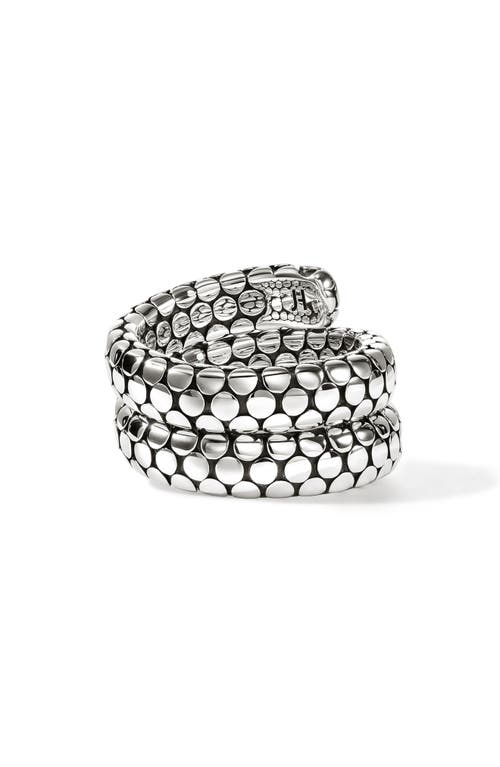 John Hardy Dot Double Coil Ring In Metallic