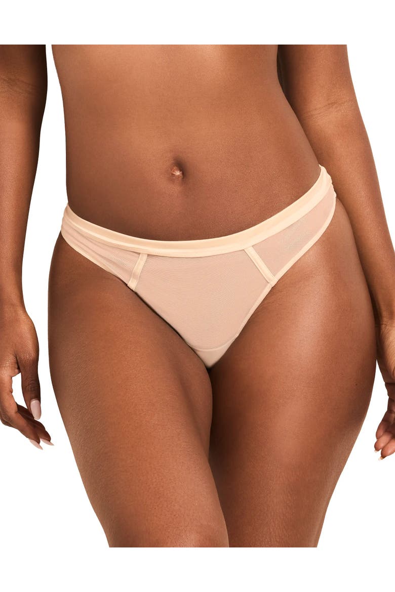 Elen Thong Panties, Main, color, Light beige