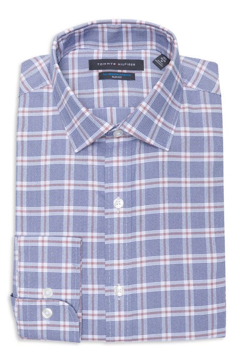 All Season Slim Fit Plaid Dress Shirt (Regular, Big & Tall)