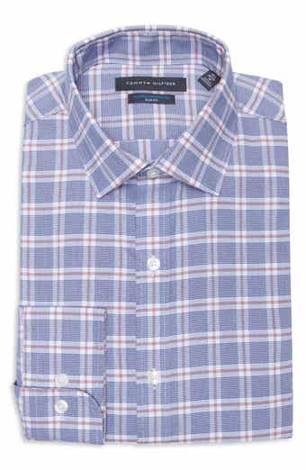 Tommy Hilfiger All Season Slim Fit Plaid Dress Shirt