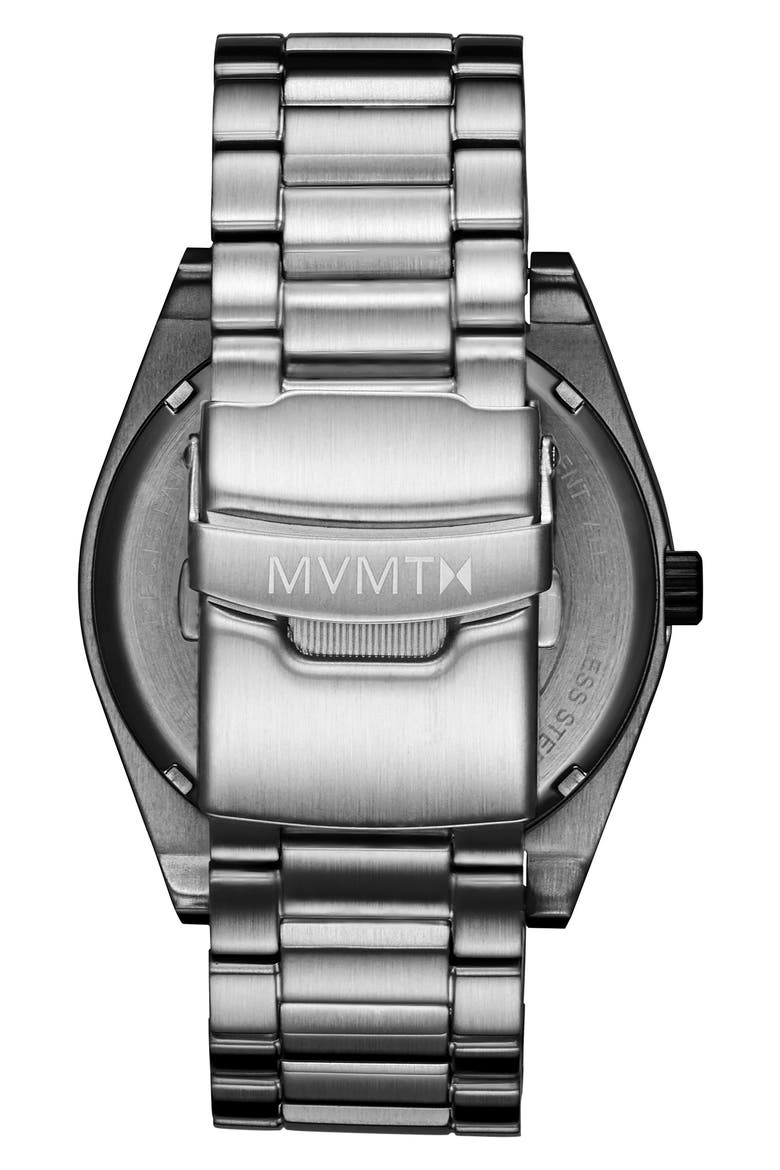 MVMT Element Bracelet Watch, 43mm, Alternate, color, SILVER/ BLACK/ SILVER