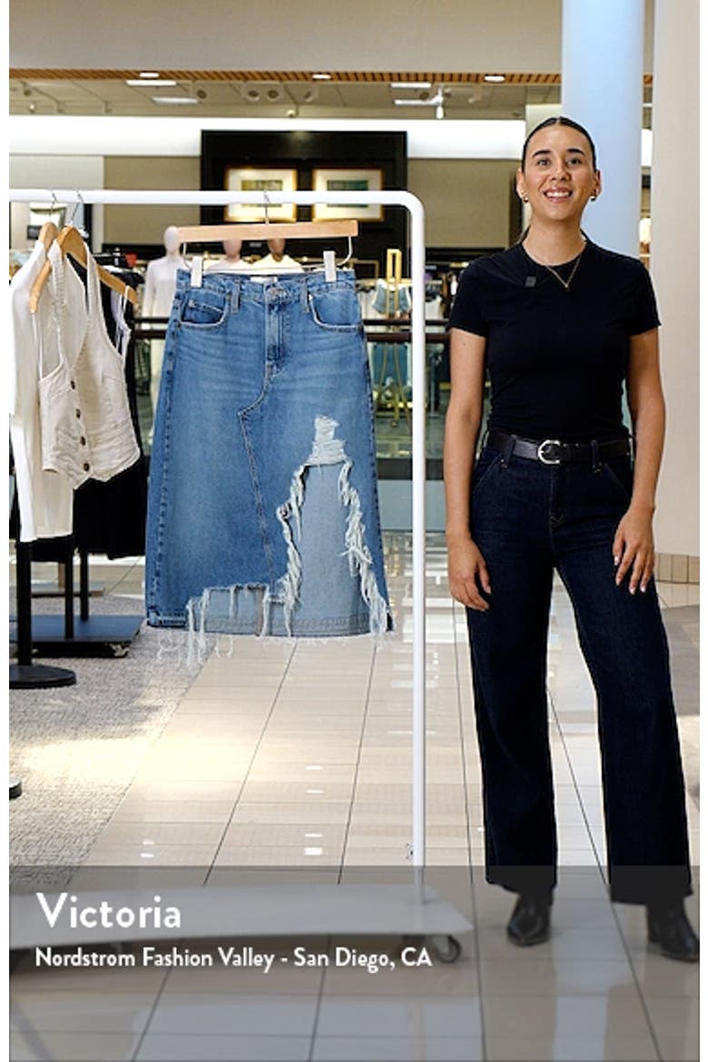 Deconstructed Denim Midi Skirt video
