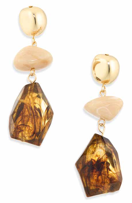 Chunky Geometric Drop Earrings