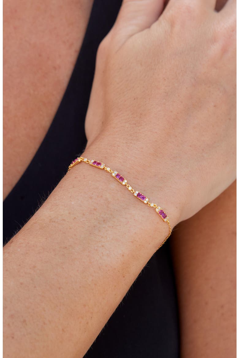 Cubic Zirconia Bracelet, Alternate, color, YELLOW