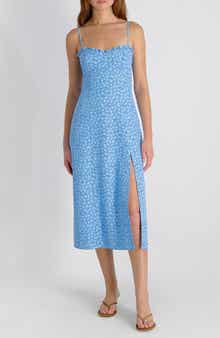 Stacey Floral Print Sleeveless Midi Dress