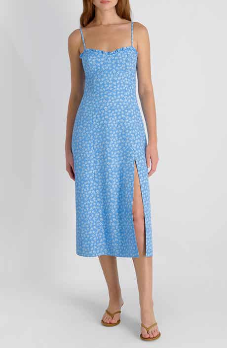 Stacey Floral Print Sleeveless Midi Dress