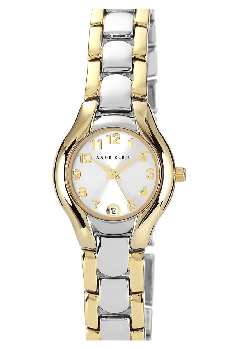 Anne Klein Two Tone Bracelet Watch, 22mm, Main, color, 