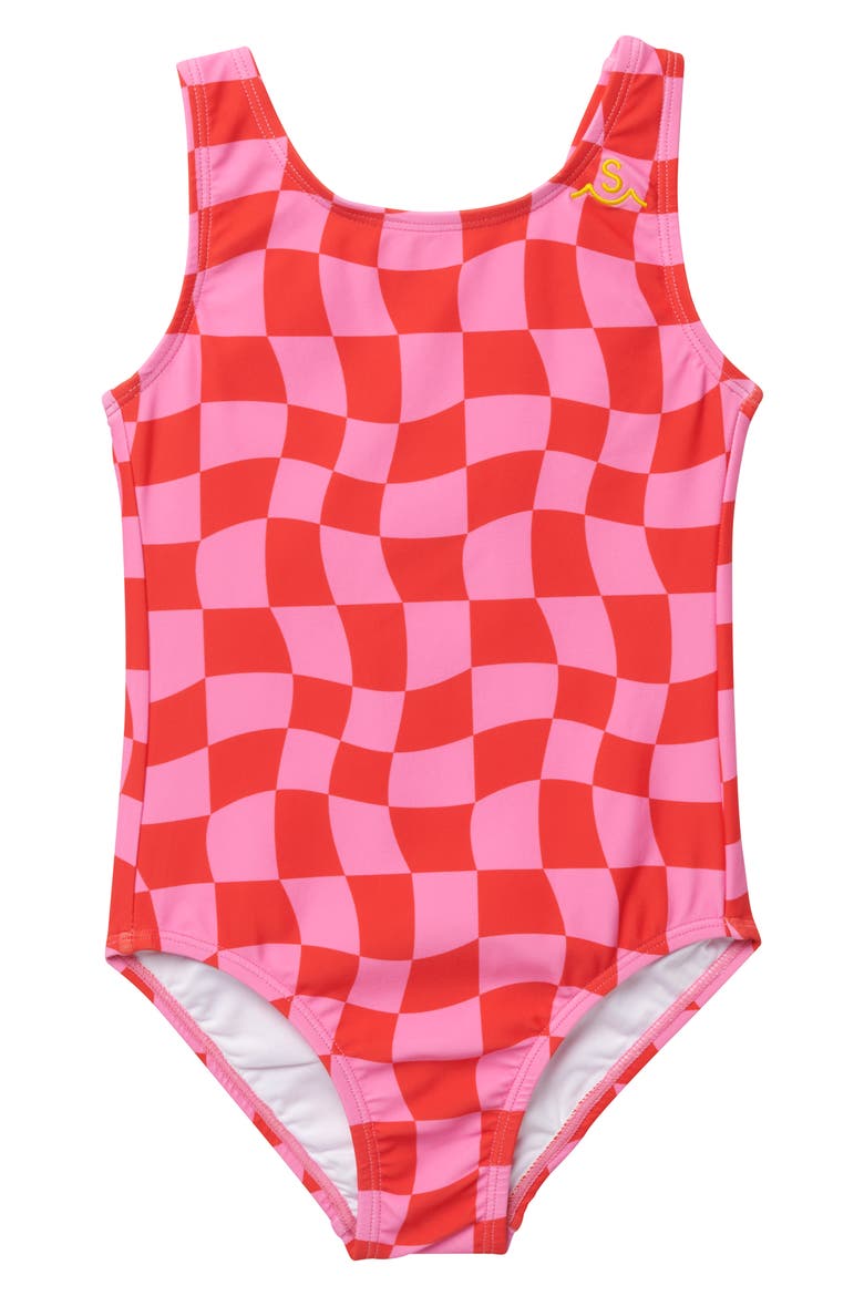 Kids' One-Piece Swimsuit, Main, color, PINK