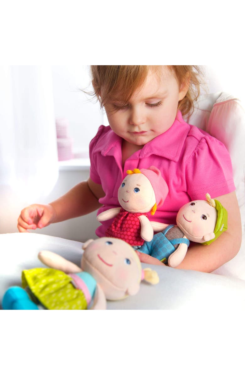 HABA Mini Soft Doll Hertha - Tiny 6" First Baby Doll from Birth and Up, Alternate, color, Multi