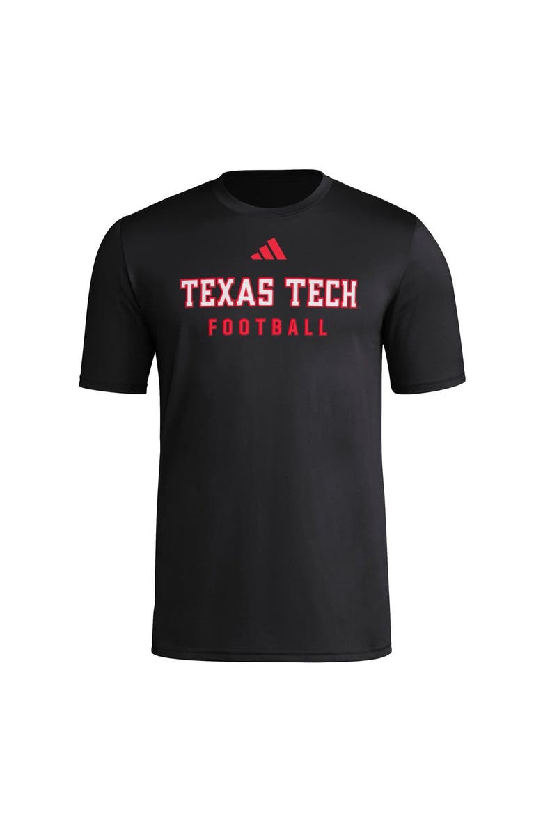 adidas Men's adidas  Black Texas Tech Red Raiders Locker Practice Football Pre-Game T-Shirt, Alternate, color, 