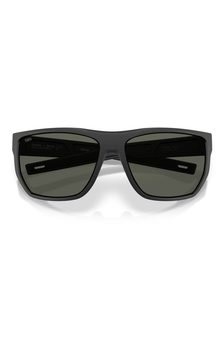Santiago 63mm Oversize Polarized Rectangular Sunglasses, Alternate, color, NETPLUS BLACK / GRAY 580G