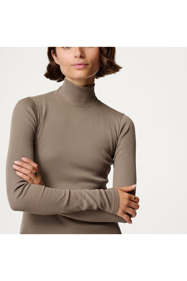 Ribbed Merino Turtleneck 02 - Women's, Alternate, color, Morel
