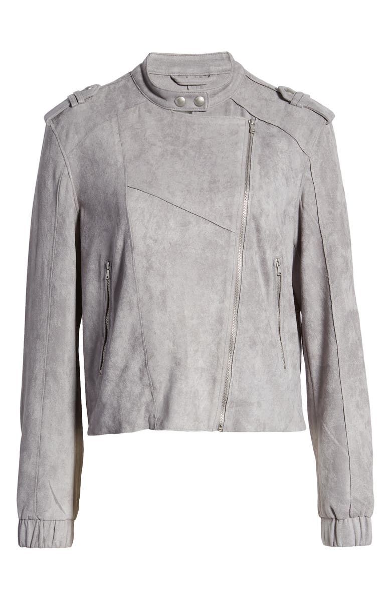 BLANKNYC Faux Suede Moto Bomber, Alternate, color,