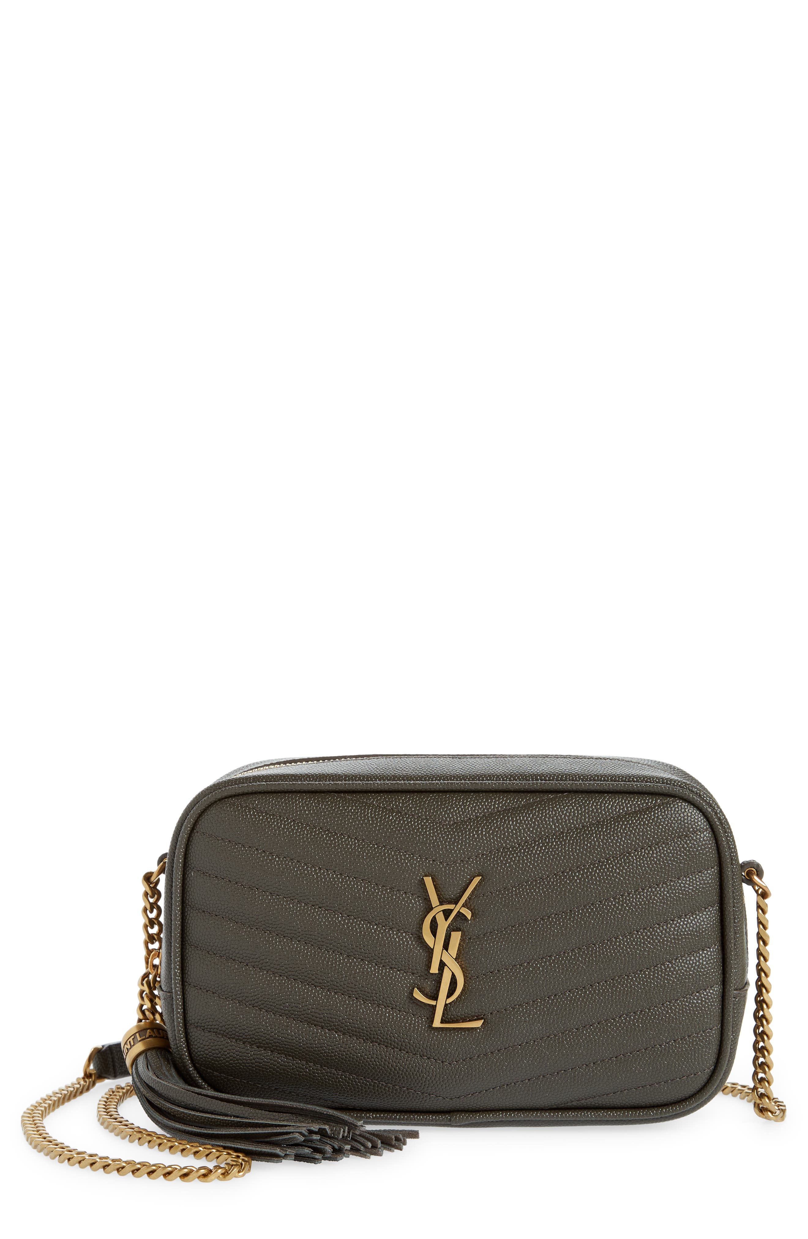 Mini Lou Quilted Leather Crossbody Bag, Main, color, PEBBLE