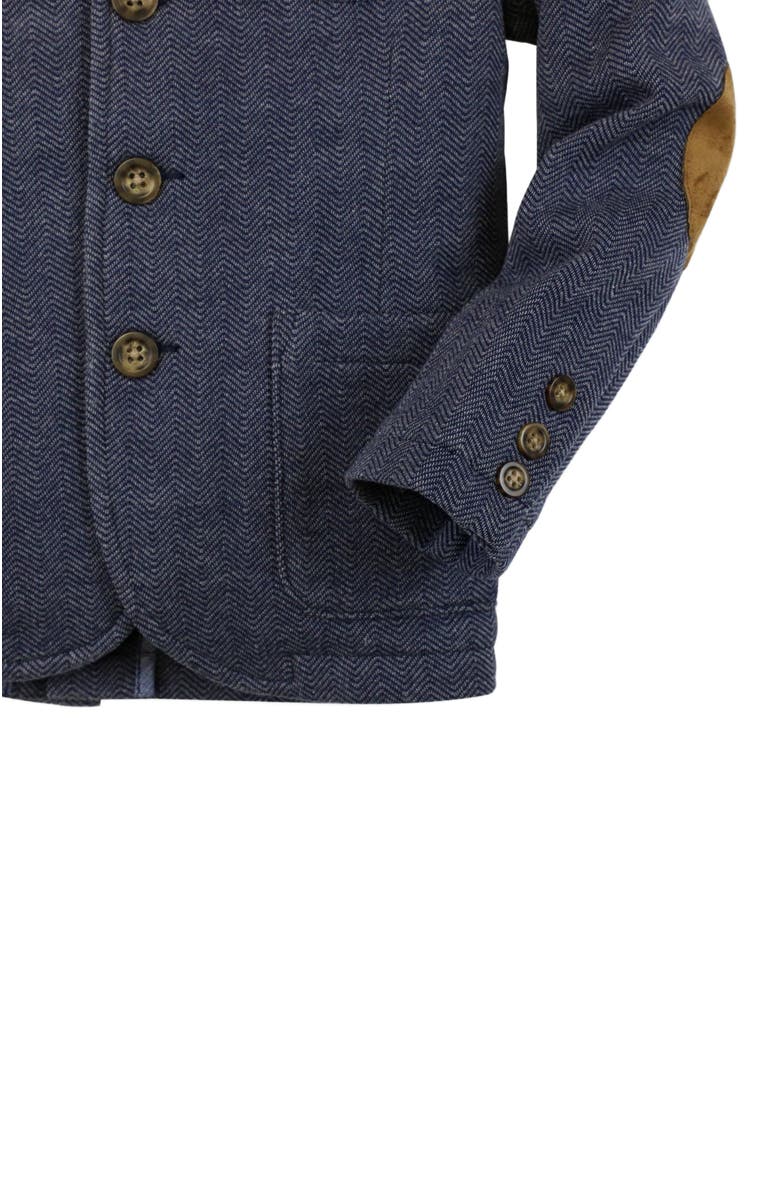 Hope & Henry Baby Boys' Fleece Blazer, Infant, Alternate, color, Navy Herringbone