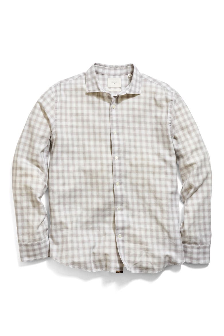 Hutcheson Plaid Button-Up Sport Shirt, Main, color, GREY
