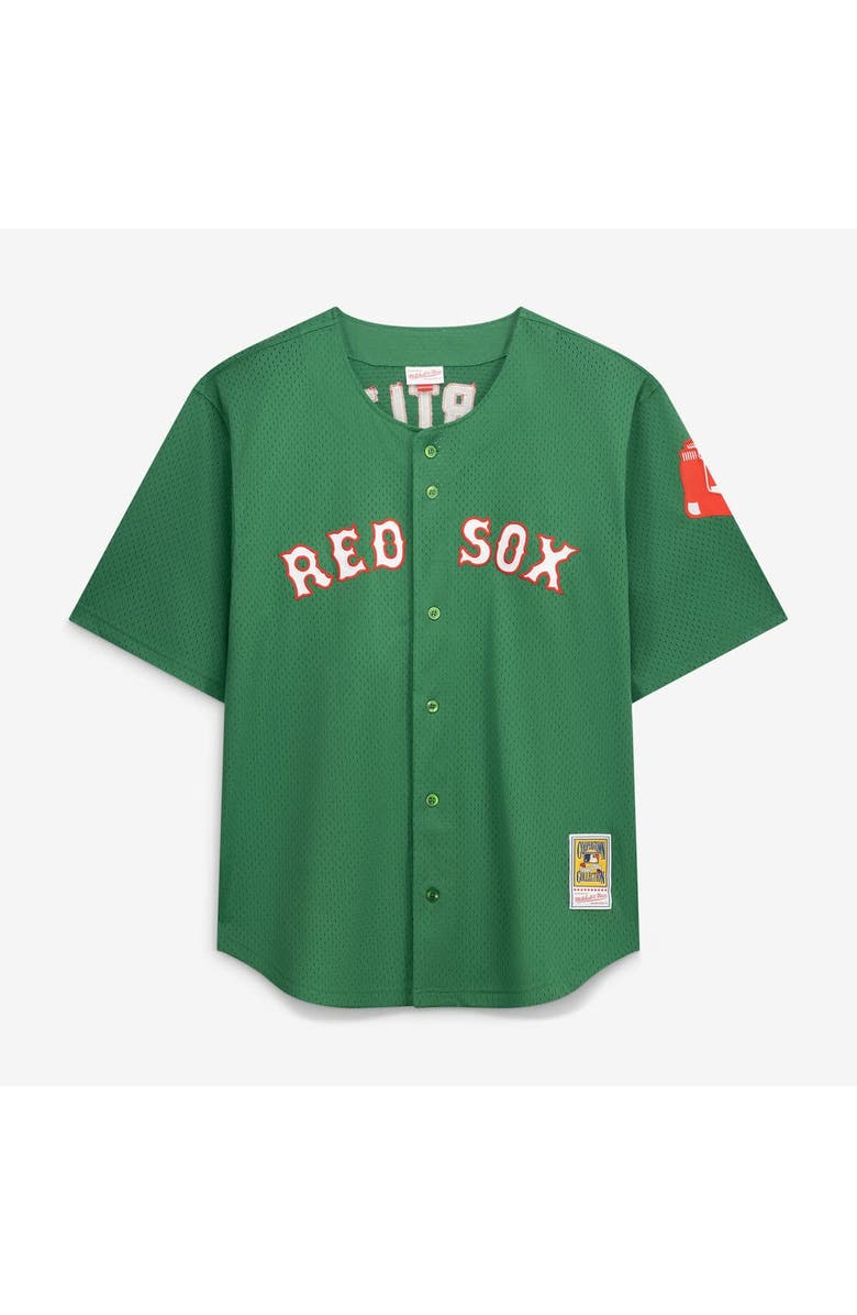 Mitchell & Ness Men's Mitchell & Ness David Ortiz Kelly Green Boston Red Sox Big & Tall Cooperstown Collection Mesh Batting Practice Jersey, Main, color, Kelly Green