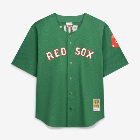 Men's Mitchell & Ness David Ortiz Kelly Green Boston Red Sox Big & Tall Cooperstown Collection Mesh Batting Practice Jersey