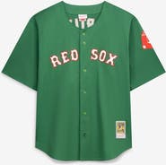 Mitchell & Ness Men's Mitchell & Ness David Ortiz Kelly Green Boston Red Sox Big & Tall Cooperstown Collection Mesh Batting Practice Jersey