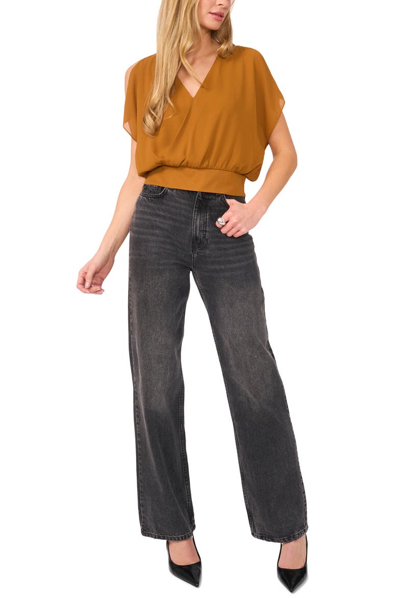 Drape Cold Shoulder Top, Alternate, color, CATHAY SPICE