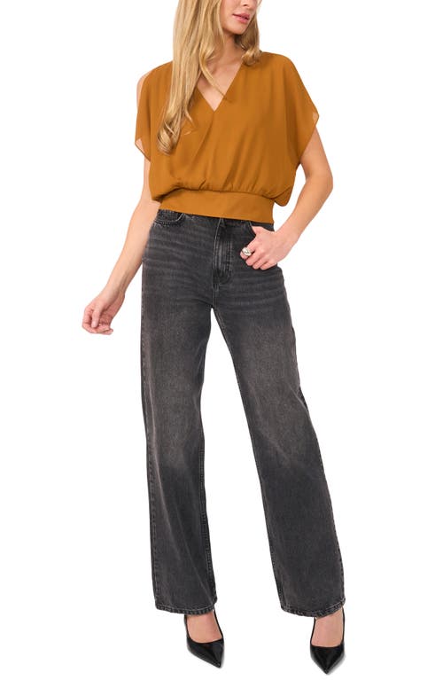 1.state Women's Cold-shoulder Draped Top In Cathay Spice