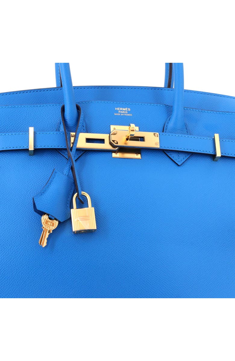 Pre-Owned Hermes Birkin Handbag Blue Epsom with Gold Hardware 30, Alternate, color, Bleu Zanzibar